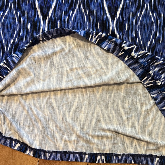 CYNTHIA ROWLEY💫 Women’s Blue/White Printed Fold Over Comfortable Dress/Skirt - Picture 9 of 9